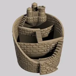 Castillo.gif Файл STL Castle garden planter・Модель 3D-принтера для скачивания
