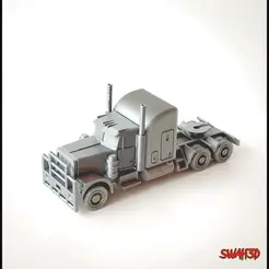 Peterbilt-3D-Print.gif Truck Peterbilt semi-trailer tractor