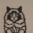 20240131_230742.gif Purrfect Pet: Cute Cat Sculpture for 3D Printing, line art cat, 2d art cat, wall art cat