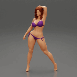 ezgif.com-gif-maker.gif Fichier 3D Corps d'une jeune femme dans un bikini d'été en forme de poisson.・Modèle pour imprimante 3D à télécharger