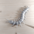 gif05.gif STL file Halloween flexible centipede caterpillar, quickest print: 40 min, print-in-place・Design to download and 3D print