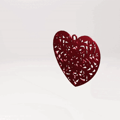 HEART.gif STL file HEART EARRING-KEYCHAIN・3D printer design to download