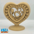HEART-ORNAMENT-GIF.gif Файл STL Орнамент "Сердце Валентина" без опор・Шаблон для 3D-печати для загрузки