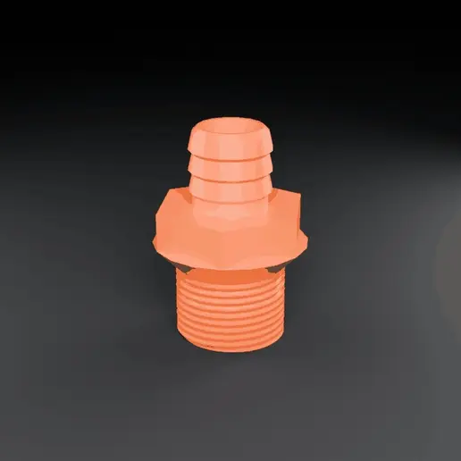 Hose barb fittings G1/2 to G1 1/4 - 8 sizes for 13 to 32 mm hose, no supports