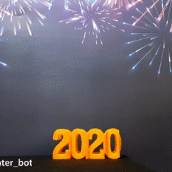 Text Flip - 2020 2021.gif Archivo STL gratis Voltear el texto - 2020 2021・Objeto de impresión 3D para descargar