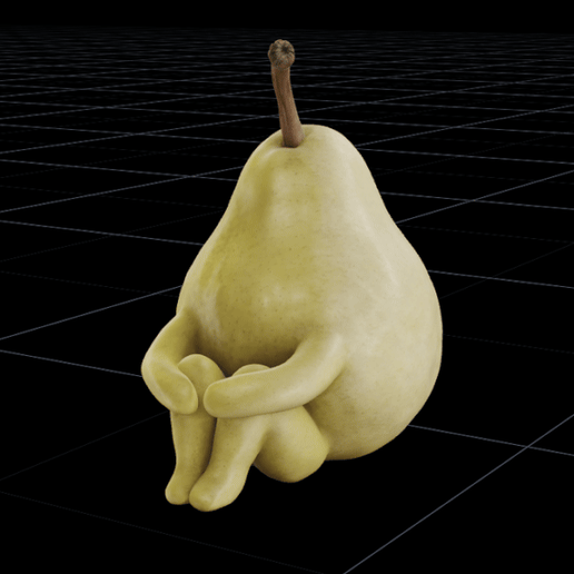 MACHIBOUKE PEAR - WAITING FRUIT FIGURE MACHIBOKE 3D MODEL - PERSONAL USE