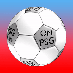 ezgif-5-f173801083.gif Бесплатный STL файл ПСЖ против ОМ мяч・Модель 3D-принтера для загрузки