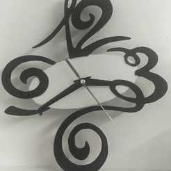 clockesh22.gif STL file Artistic Clock・3D printable design to download, Eternel06