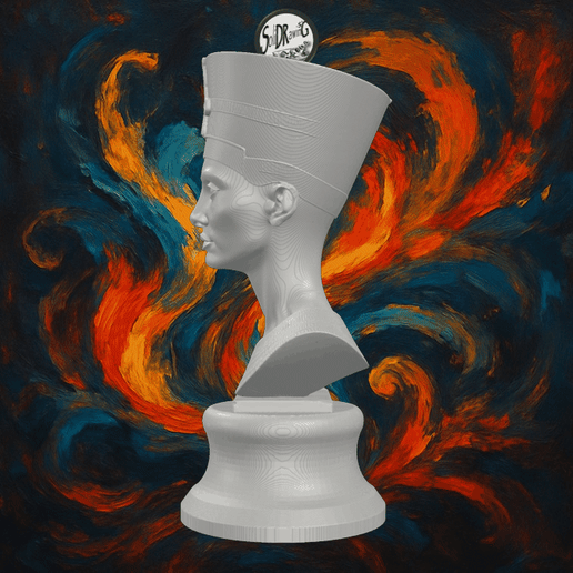 Ancient Queen Nefertiti Portrait Sculpture – SoliDRawinGs SG3244