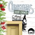 032a.gif 🎅 Christmas door corner (santa, decoration, decorative, home, wall decoration, winter) - by AM-MEDIA
