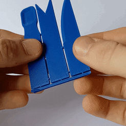 gif1.gif STL file 3 Transportable cutlery (knife, fork, spoon)・3D printer model to download