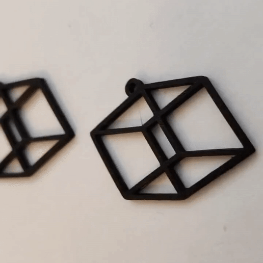 ezgif.com-video-to-gif.gif Free STL file Cube Earring・3D print object to download, koukwst
