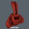 Baby Krabs.gif Файл STL Малыш Крабс (легкая печать без поддержки)・Дизайн 3D принтера для загрузки