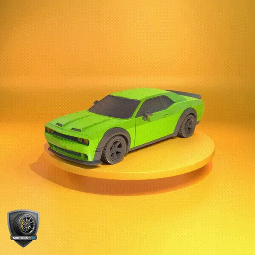 GIF_DC_-_720x720_w_Logo_30fps.gif Bold Muscle Challenger Car - Printable 3d model - STL files - Personal Use