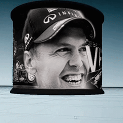 Seb.-Vettel.gif STL file Sebastian Vettel lantern・3D printable model to download