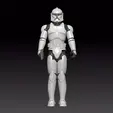 clone-trooper.gif STAR WARS .STL The Clone Wars OBJ. Clone Trooper phase 1 and 2 3d KENNER STYLE ACTION FIGURE.