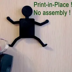 _Trailer.gif STL file Key Hanger, printed-in-place, no support・3D printer design to download