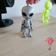 Alien-pro31.gif STL file Big Little Alien - FLEXI・3D printable model to download
