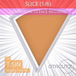 1-6_Of_Pie~7.5in.gif 3D file Slice (1∕6) of Pie Cookie Cutter 7.5in / 19.1cm・3D printing template to download