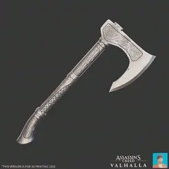 acv-AXE-TURNTABLE-3DPRINT.gif Viking Axe 01 Assassin's Creed Valhalla