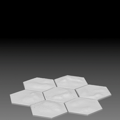 wargaming_hex.gif Free 3D file Tabletop wargaming hex pods for miniature figures forest etc.・3D print design to download