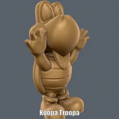 Koopa-Troopa.gif STL file Koopa Troopa (Easy print no support)・3D printing model to download