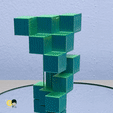큐브브릿지2.gif Archivo STL Arte cúbico puente fuerte・Modelo imprimible en 3D para descargar