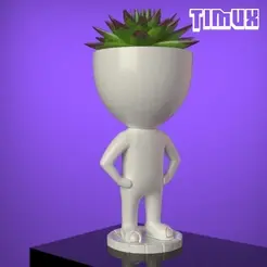 TIMUX_MD4.gif Fichier STL ROBERT PLANT POT DEBOUT AVEC DES CHAUSSURES・Modèle à télécharger et à imprimer en 3D