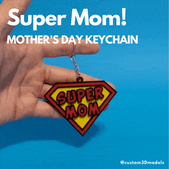 GIF.gif Super mom | Super mom | Mother's Day keychain