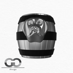 dogboxgif.gif Free STL file Saint Bernard dog head tools box・3D printable design to download