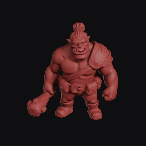Muscular Orc Brute With Club