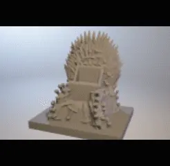 Trone de fer 3d.gif STL file Support Game of throne - iphone & android・3D printable design to download