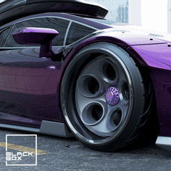 0.gif 3D file Supercar 2 Style Wheels: Front and Rear Set・3D print design to download, BlackBox