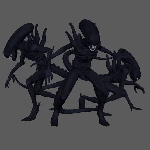 TurnT.mp4 Alien Xenomorph (3 poses Bundle)