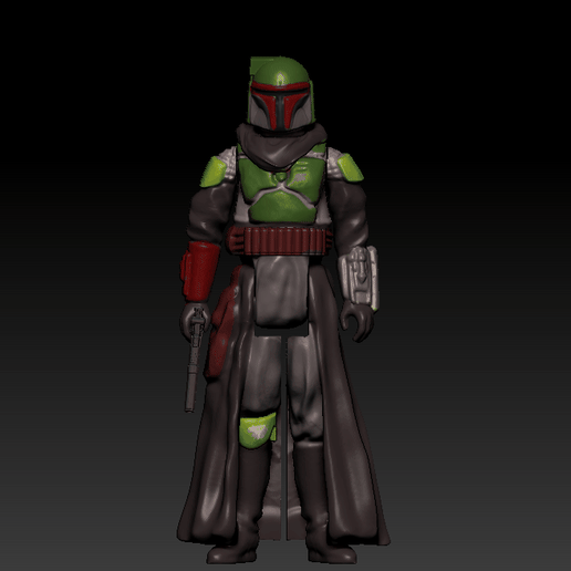 new bobafett.gif 星球大战.STL THE MANDALORIAN, Boba Fett OBJ.肯纳式动作人偶。