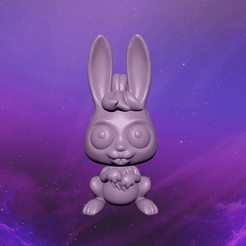 bunny_anim.gif STL file Rabbit Bunny New Year 2023 Gift・Model to download and 3D print