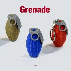 Grenade 099 Archivo STL gratis Granada - Llavero・Modelo de impresión 3D para descargar, Mojitsou