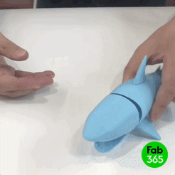Shark_01.gif Archivo 3D Tiburón plegable・Plan imprimible en 3D para descargar