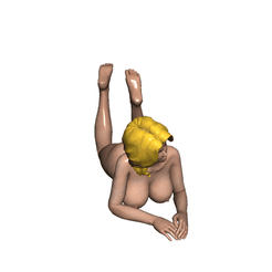 model-blonde.gif Descargar archivo STL gratis Sensual position of blonde lady・Modelo para la impresora 3D
