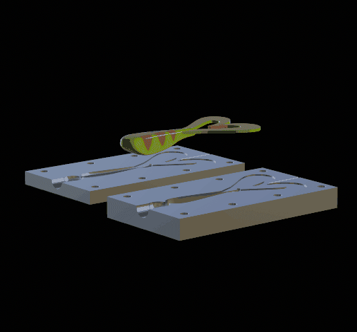 render.gif baits 12cm hoof / twister / double twister set model lure / form