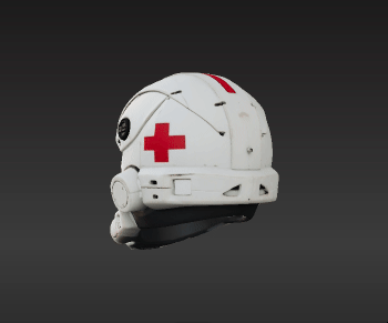 Sci-Fi Combat Medic Helmet - Wearable Cosplay Mask 3D Model