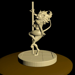 Pole_Cat.gif STL file Catwoman Pole dance・3D printer design to download