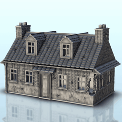 GIF-B13.gif Download STL file House in ruins 13 - Warhammer Age of Sigmar Bolt Action Flames of War scenery terrain wargame Modern • Model to 3D print, Hartolia-Miniatures