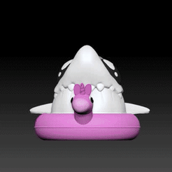 Requin.gif STL file Chill shark in its buoy・Model to download and 3D print, DenzoDesign