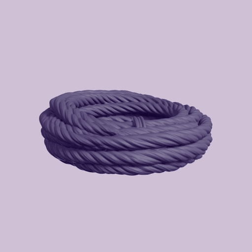 Coiled Nautical Hemp Rope Scatter Prop