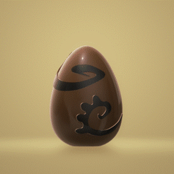 OeufDofusEbene GIFF.gif Download free STL file Egg Dofus Ebony / Egg Dofus Ebony • 3D printing model, Ayzen