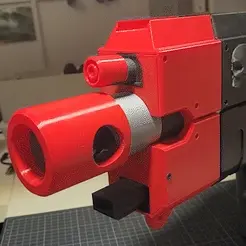 Boltter-Rifle-Addon.gif Fichier STL Amélioration de la buse avant et du couvercle du fusil à bolter・Modèle pour imprimante 3D à télécharger, Techworkshop