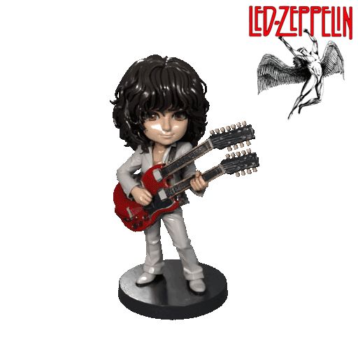 Jimmy Page – Led Zeppelin Chibi Classic Rock Guitarist Figure (Fan Art)