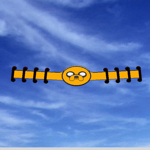 Adventure Time Jack - Mask Strap - 3D model önizlemesi