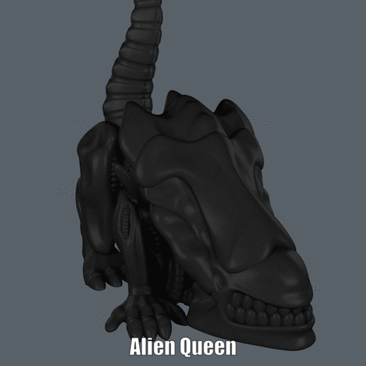 Alien Queen.gif Fichier STL Alien Queen (Impression facile sans support)・Modèle pour imprimante 3D à télécharger, Alsamen